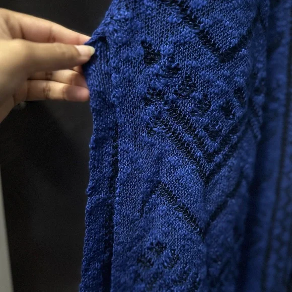 Royal Blue and Black Cardigan Size M - Picture 7 of 7